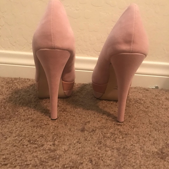 Women’s Pink Suede heels size 7 - Picture 7 of 8